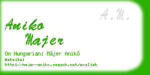 aniko majer business card