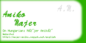 aniko majer business card